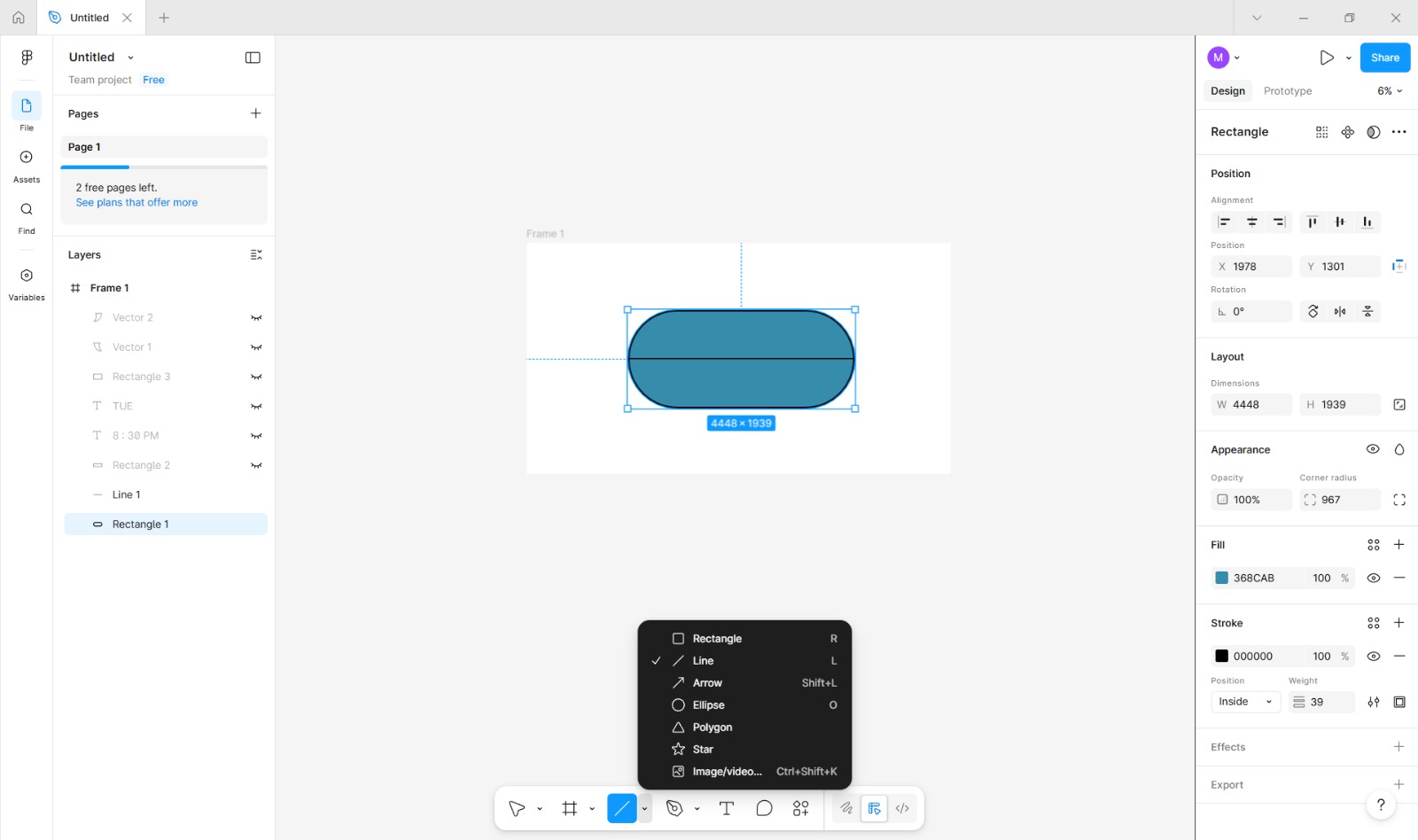 Sketch with opening line